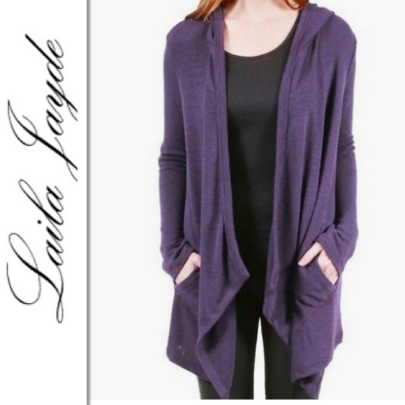 Purple hooded cardigan Clearance